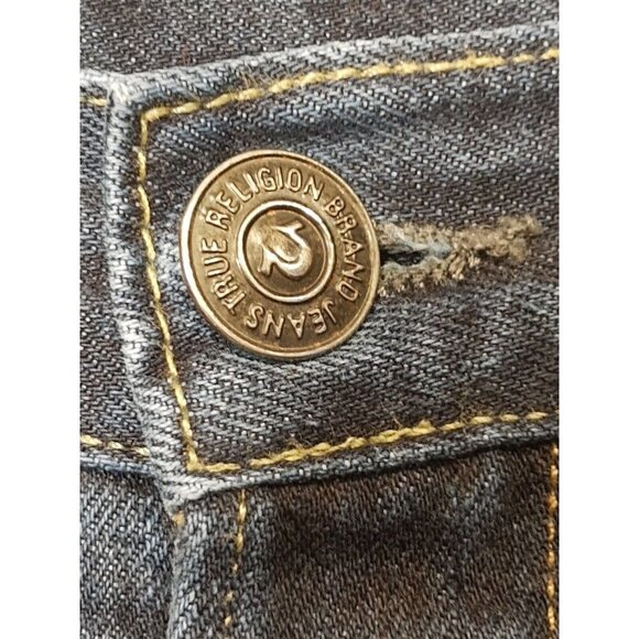 Men's True Religion Limited Edition Selvedge Size 32 Jeans Made In USA Black VTG - Picture 2 of 14